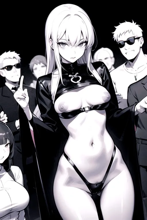 anime hentai AI porn black and white manga style